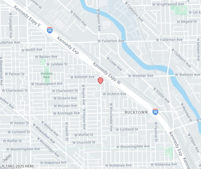 Location Map: 2138 N Damen Ave Chicago, IL 60647