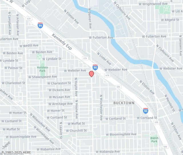 Location Map: 2138 N Damen Ave Chicago, IL 60647