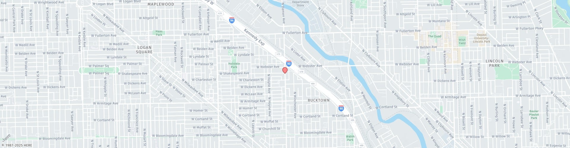 Location Map: 2138 N Damen Ave Chicago, IL 60647